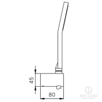 HUBER Shower Душевой гарнитур:ручная лейка d105 мм,шланг 150 см,держатель настенный для лейки, цвет: хром