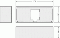 Опора из стиропора для ванны Duravit Happy D.2, 177x77