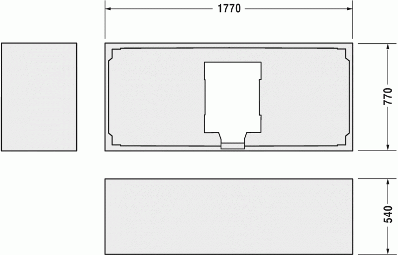 Опора из стиропора для ванны Duravit Happy D.2, 177x77