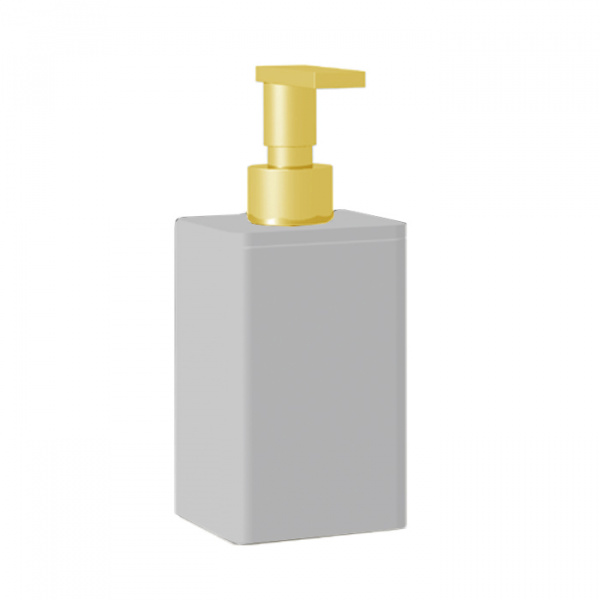 Bertocci Fly Дозатор из композита, настольный, цвет: белый матовый/золото матовое