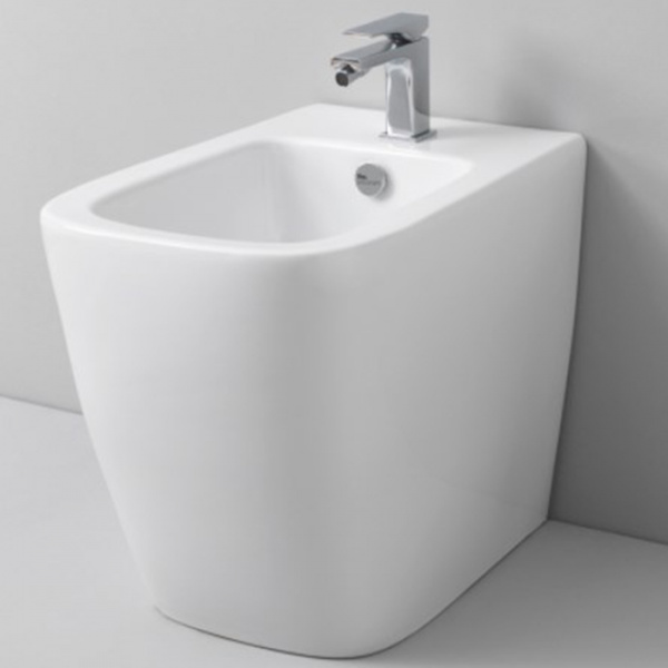 Artceram A16  Биде напольное приставное  36х52 см, с 1 отв под смеситель, с креплениями, цвет: белый