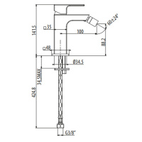 GATTONI Kubik Смеситель для биде, цвет BIANCO OPACO