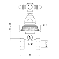 Nicolazzi Impero Вентиль запорный 1/2”, цвет: хром
