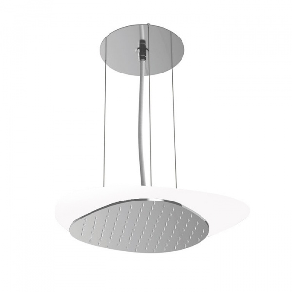 Carlo Frattini Wellness Верхний душ Cloud, подвесной, потолочный монтаж, верхняя пластина белая, цвет: хром