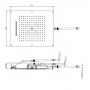BOSSINI DREAM/3 Верхний душ 570 x 470 мм, 3 режима (дождь, каскад, туман), цвет: черный матовый