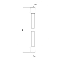 Gessi Shower316 Шланг сromalux для ванны с коническим соединением на 1/2", длина 150 см, цвет: шлифованная сталь