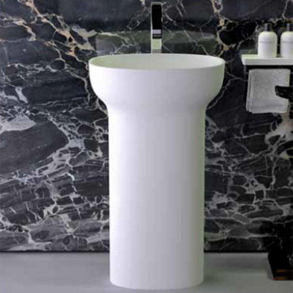 KNIEF Prime Раковина 53х35х90 см, без отв., отдельностоящая, с выходом в пол, цвет: белый матовый