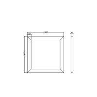 Kerasan Retro Зеркало 100x100см, цвет: серебро состаренное