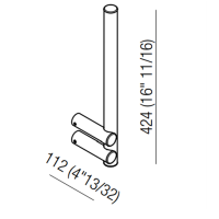 Agape Dot line Держатель Т/Б, высота:42см, подвесной, цвет: натуральный дуб
