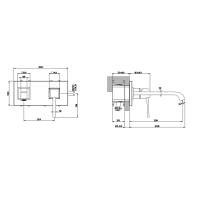Gessi Mimi Встраиваемый однорычажный смесителя, излив 211мм, внешние части, цвет: хром