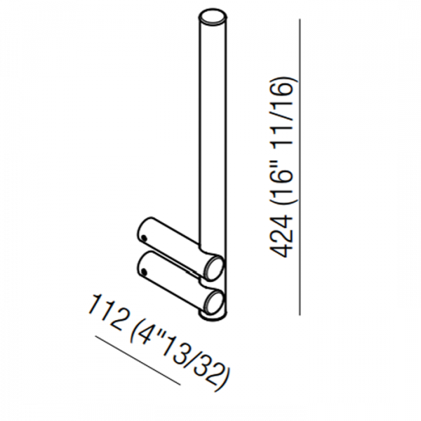 Agape Dot line Держатель Т/Б, высота:42см, подвесной, цвет: натуральный дуб