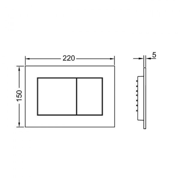 TECEnow Панель смыва с антибактериальным покрытием, белая