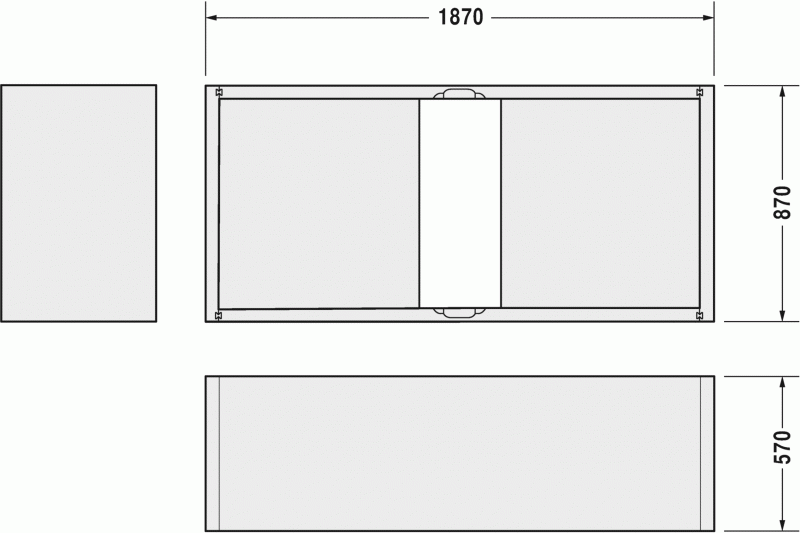 Опора из стиропора для ванны Duravit Vero, 187x87