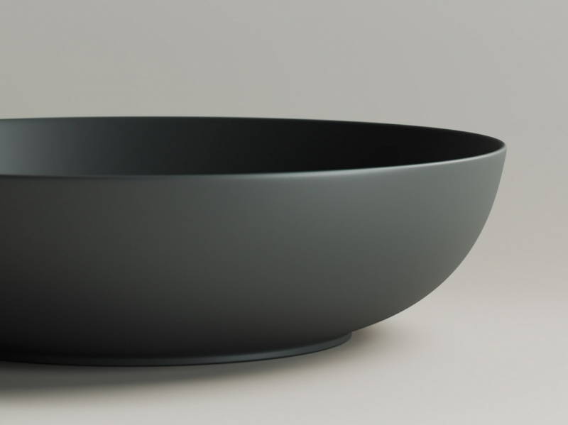 Умывальник чаша накладная овальная (цвет Темный Антрацит Матовый) Element 520*395*130мм Ceramica Nova темный антрацит матовый CN6017MDH