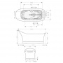 Axor Urquiola Ванна отдельностоящая 182x79.5xh87/69см