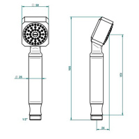 THG Métropolis cristal clair Ручной душ, цвет: хром