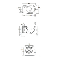 SIMAS Vignoni Унитаз подвесной безободковый &quotRimless" 56x36.5см, цвет: cemento matt