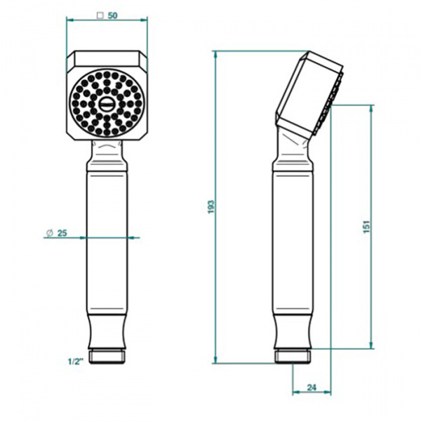 THG Métropolis cristal clair Ручной душ, цвет: хром