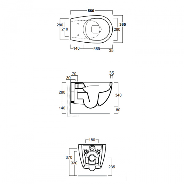 SIMAS Vignoni Унитаз подвесной безободковый &quotRimless" 56x36.5см, цвет: cemento matt