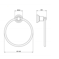 Nicolazzi Accessori Полотенцедержатель кольцо 19.5см., подвесной, цвет: тёмная бронза