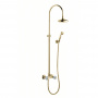 Bongio Rivoli Душевая стойка со смесителем для душа, верхним и ручным душем, цвет: золото/хрусталь
