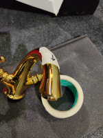 Gattoni Vivaldi Смеситель для раковины с донным клапаном, высота излива 110мм, цвет: золото 24кт