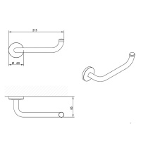 Держатель туалетной бумаги Bongio Brasil&Hotelerie, цвет: хром
