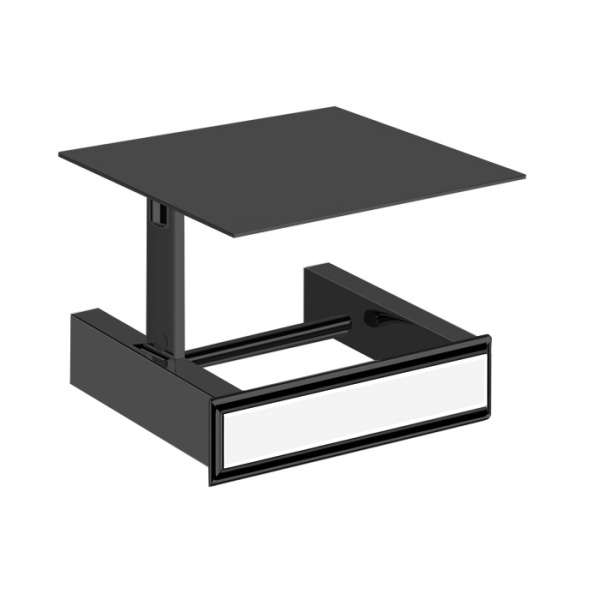 Gessi Eleganza Держатель для туалетной бумаги с крышкой, подвесной, цвет: черный металлик