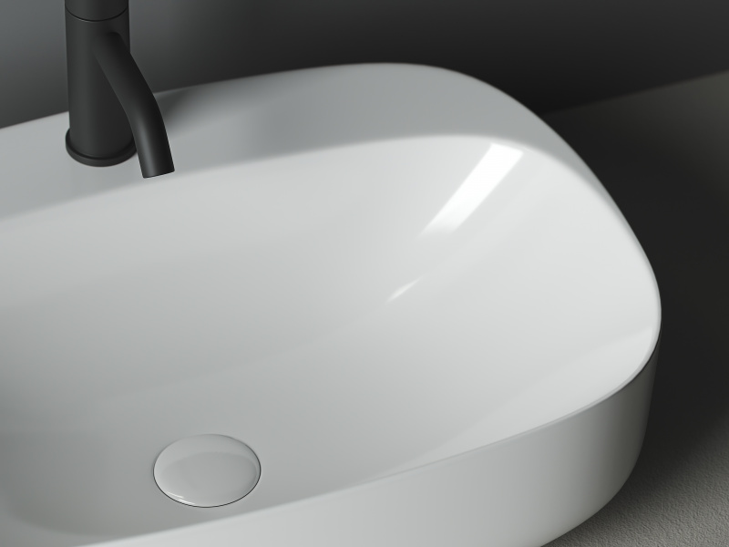 Умывальник чаша накладная овальная Element 595*420*155мм Ceramica Nova белый CN5012