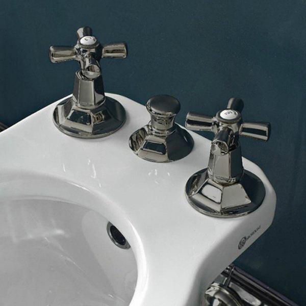 Sbordoni Deco Смеситель для биде на 3 отверстия, цвет: черный никель