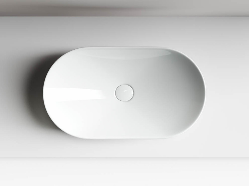 Умывальник чаша накладная овальная  Element 620*360*145мм Ceramica Nova белый CN6015