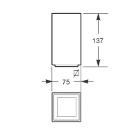 Armani Roca Island Стаканчик для зубных щеток, настольный, 75х75х137мм, цвет: greige