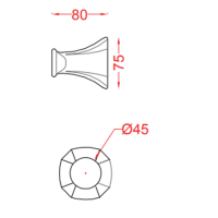 Artceram Civitas Крючок подвесной, одиночный, керамика, цвет: белый