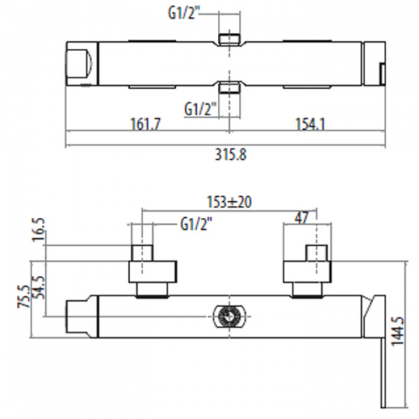 Gattoni Color Смеситель  для ванны однорычажный  выпуск снизу и сверху. цвет: хром
