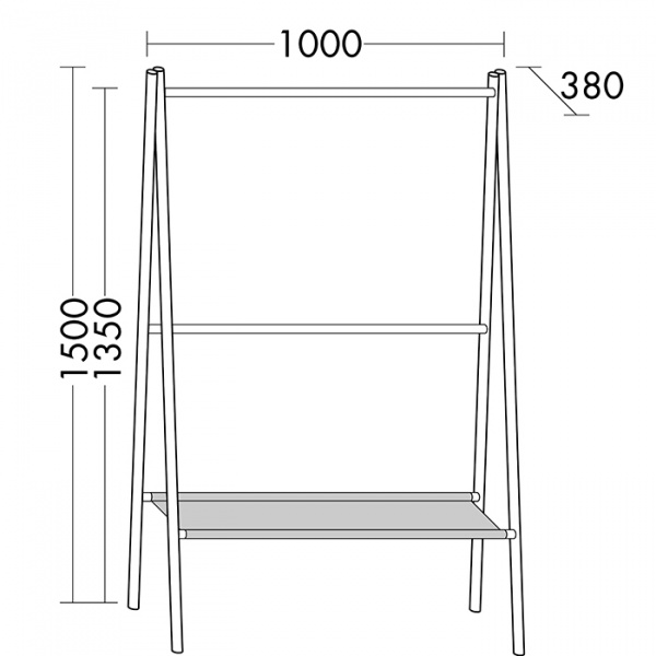 Burgbad Mya Полотенцедержатель 100x150см, напольный, цвет: дуб натуральный