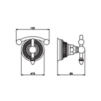 Nicolazzi Impero Крючок для одежды, цвет: хром