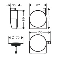Hansgrohe Exafill S Внешняя часть, цвет: хром