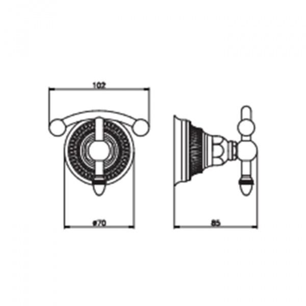 Nicolazzi Impero Крючок для одежды, цвет: хром