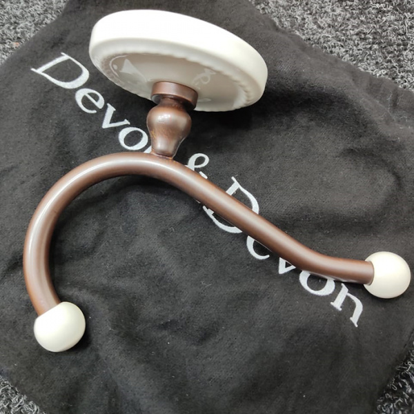 Devon&Devon Dorothy Вешалка-крючок подвесной, цвет: состаренная медь/белый