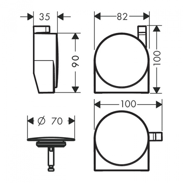 Hansgrohe Exafill S Внешняя часть, цвет: хром