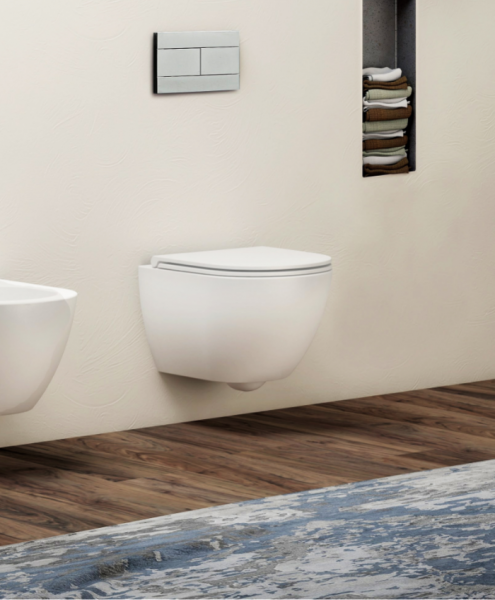 AZZURRA COMODA Унитаз подвесной 51,5x36см, цвет: белый сиденье на выбор