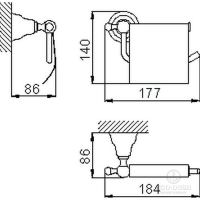 HUBER Croisette Бумагодержатель с крышкой, подвесной,  цвет: никель матовый