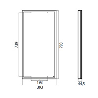 EMCO Prestige Зеркало настенное с LED- подсветкой, B39.3xH79.3см
