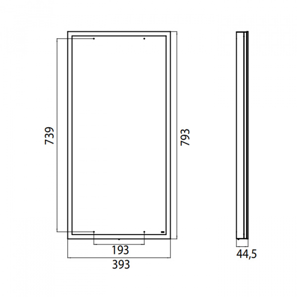 EMCO Prestige Зеркало настенное с LED- подсветкой, B39.3xH79.3см