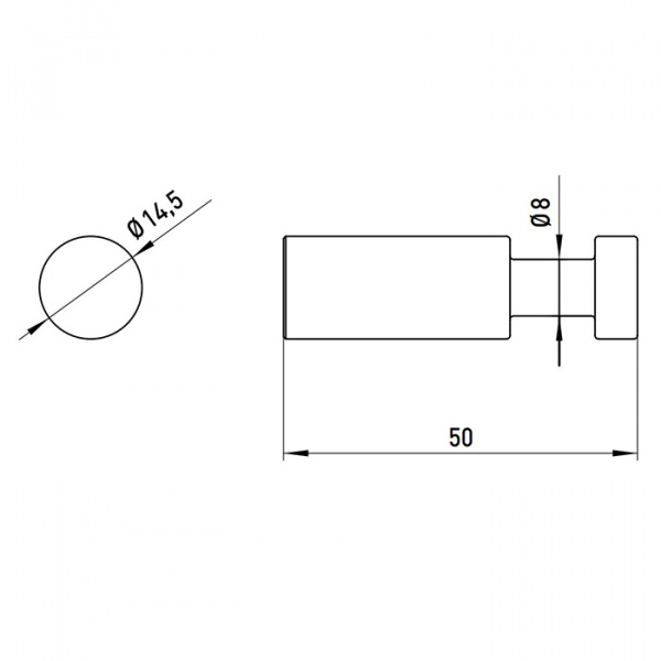 EMCO Eposa Крючок, подвесной, цвет: хром