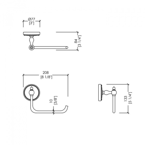 Devon&Devon Dorothy Держатель туалетного рулона подвесной, держатель цвет: золото светлое/белый