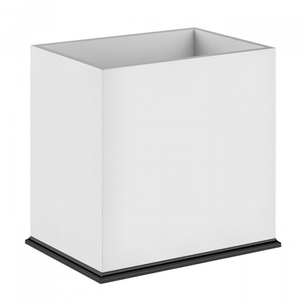 Gessi Eleganza Корзина для мусора, напольная, цвет: черный металлик/белый