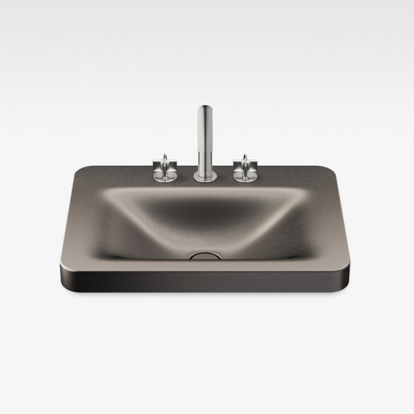 Armani Roca Baia Раковина 66x47 см, 3 отв., встраиваемая сверху, цвет: shagreen dark metallic