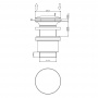 Gessi Донный клапан для раковины Stop&Go 1”1/4, без слива-перелива, цвет: хром