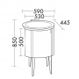 Burgbad Diva 2.0 Комплект напольной мебели 59x44.5x85 см, цвет: белый/черный